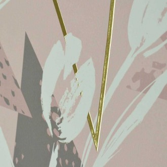 Abstraktní tulipány 3D Zlatý Plakát