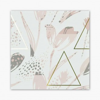 Abstraktní tulipány 3 3D Zlatý Plakát