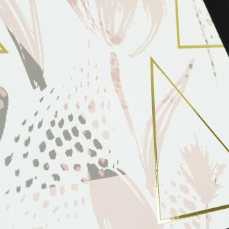 Abstraktní tulipány 3 3D Zlatý Plakát