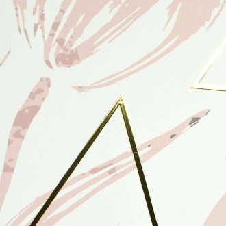 Abstraktní tulipány 3 3D Zlatý Plakát