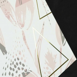 Abstraktní tulipány 3 3D Zlatý Plakát