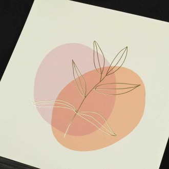 Boho dekor 3D Zlatý Plakát