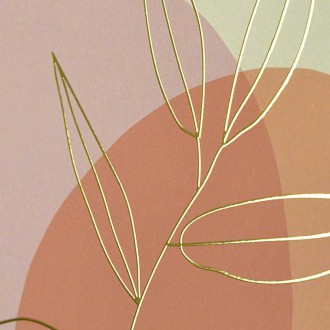 Boho dekor 3D Zlatý Plakát