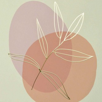 Boho dekor 3D Zlatý Plakát