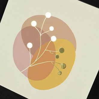 Boho dekor 2 3D Zlatý Plakát