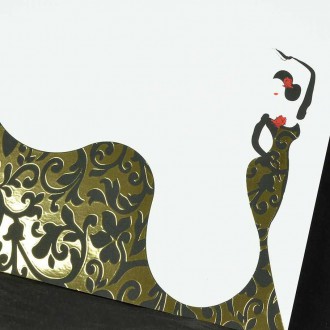 Tanečnice flamenca 3D Zlatý Plakát