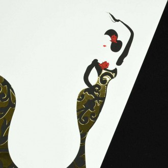 Tanečnice flamenca 3D Zlatý Plakát