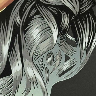 Dívka s makeupem lebky 3D Zlatý Plakát