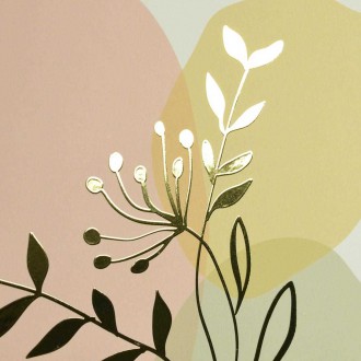 Abstrakt listy 3 3D Zlatý Plakát