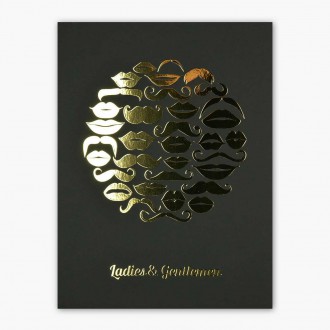 Rty a kníry 3D Zlatý Plakát