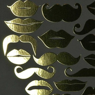 Rty a kníry 3D Zlatý Plakát