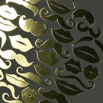 Rty a kníry 3D Zlatý Plakát