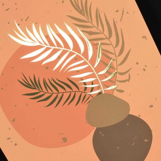 Abstraktní rostliny 3D Zlatý Plakát