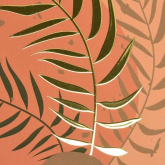 Abstraktní rostliny 3D Zlatý Plakát