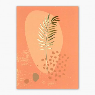 Abstraktní rostliny 2 3D Zlatý Plakát