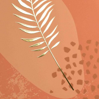 Abstraktní rostliny 2 3D Zlatý Plakát