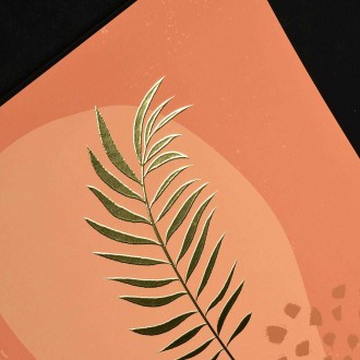 Abstraktní rostliny 2 3D Zlatý Plakát