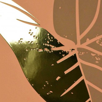 Abstraktní rostliny 4 3D Zlatý Plakát