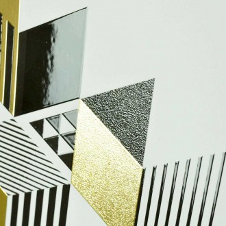 Abstraktní geometrické tvary 3D Zlatý Plakát