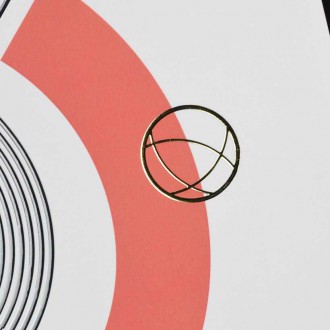 Abstraktní geometrické tvary 2 3D Zlatý Plakát