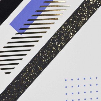 Abstraktní geometrické tvary 6 3D Zlatý Plakát