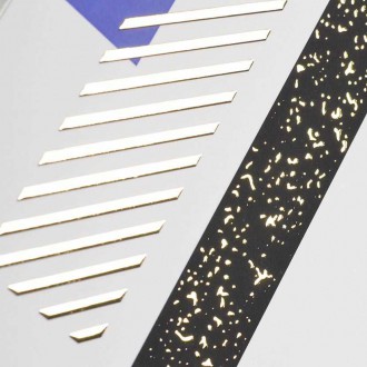 Abstraktní geometrické tvary 6 3D Zlatý Plakát