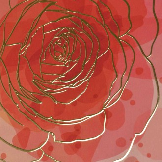 Ručně kreslené květiny 3D Zlatý Plakát