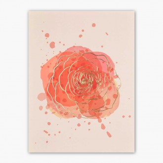 Ručně kreslené květiny 2 3D Zlatý Plakát