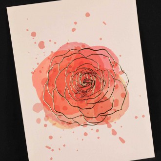 Ručně kreslené květiny 2 3D Zlatý Plakát