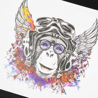 Opičí pilot 3D Plakát