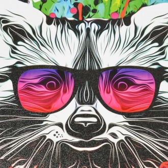 Mýval abstrakt 3D Plakát