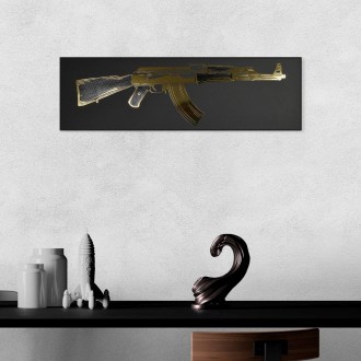 AK47 3D Zlatý Plakát