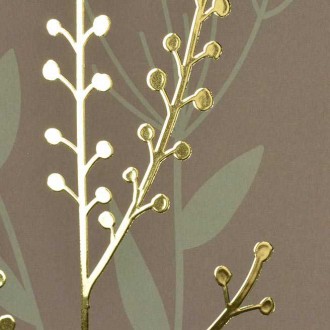 Květiny 3 3D Zlatý Plakát