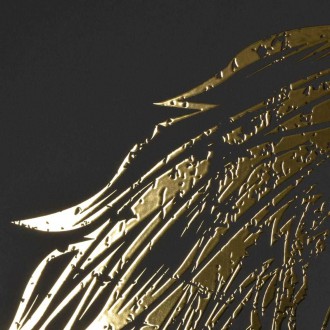 Andělské křídlo levé 3D Zlatý Plakát