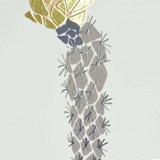 Tři Kaktusy 3D Zlatý Plakát