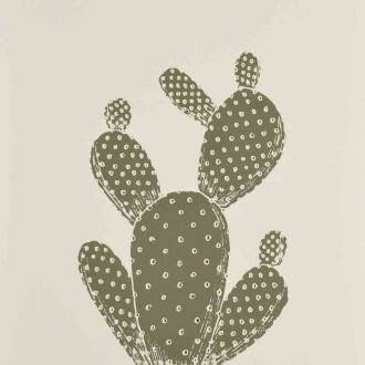 Velký Kaktus 3D Zlatý Plakát