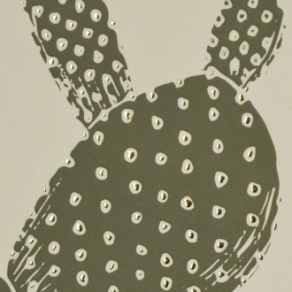 Velký Kaktus 3D Zlatý Plakát