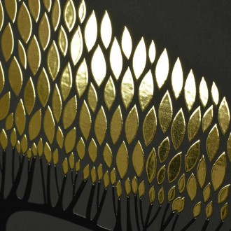 Zlatý strom 3D Zlatý Plakát