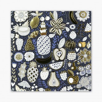 Ovocné čmáranice 3D Zlatý Plakát