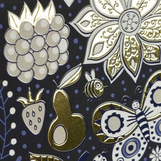 Ovocné čmáranice 3D Zlatý Plakát