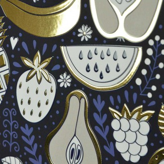 Ovocné čmáranice 3D Zlatý Plakát