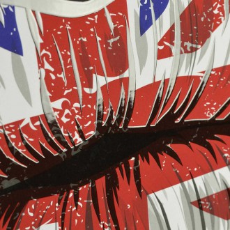 Rty s vlajkou Velké Británie 3D Plakát