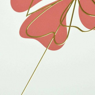 Výkvět 2 3D Zlatý Plakát