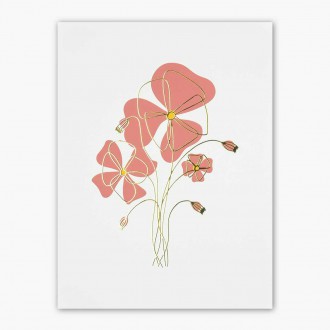 Výkvět 3 3D Zlatý Plakát