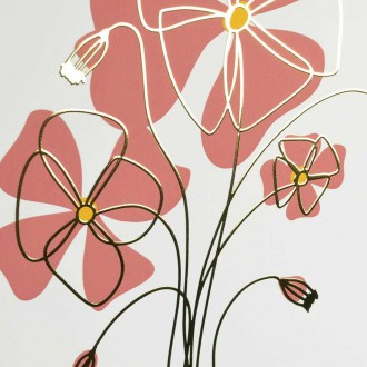 Výkvět 3 3D Zlatý Plakát