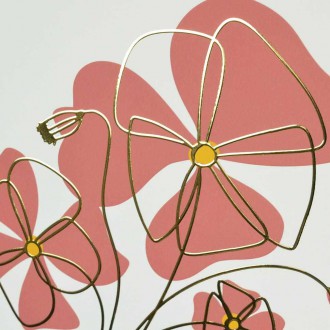 Výkvět 3 3D Zlatý Plakát