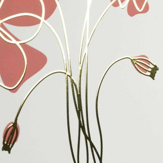 Výkvět 3 3D Zlatý Plakát