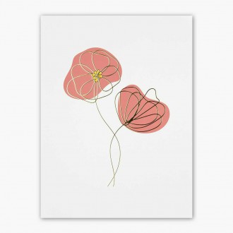 Výkvět 4 3D Zlatý Plakát