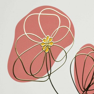 Výkvět 4 3D Zlatý Plakát