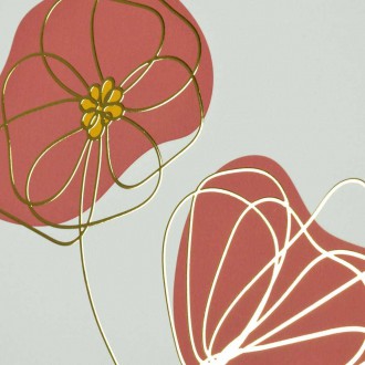 Výkvět 4 3D Zlatý Plakát